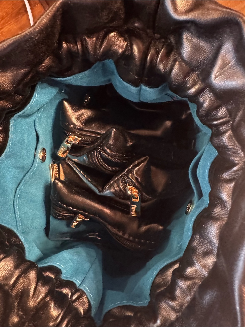 PurseN Black Quilted Drawstring Jewelry Bag - Picture 5 of 7